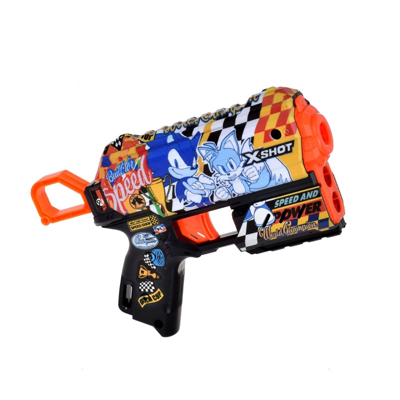 LANZADOR DE DARDOS X SHOT FLUX SKINS CON 8 DARDOS - 1