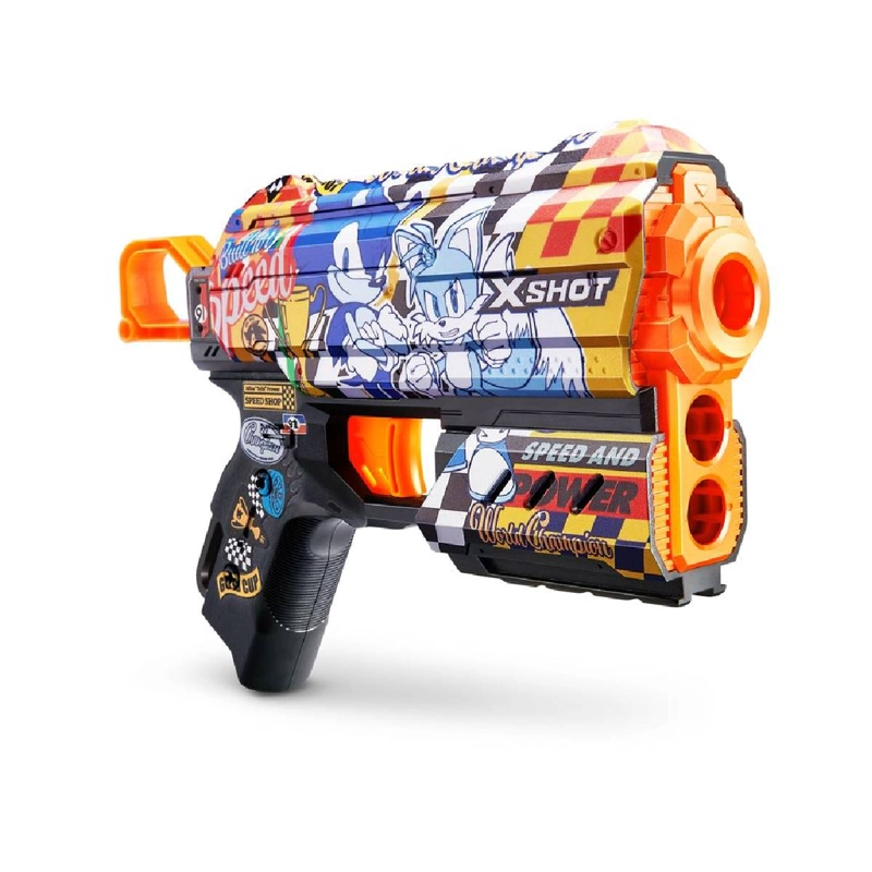 LANZADOR DE DARDOS X SHOT FLUX SKINS CON 8 DARDOS - 4