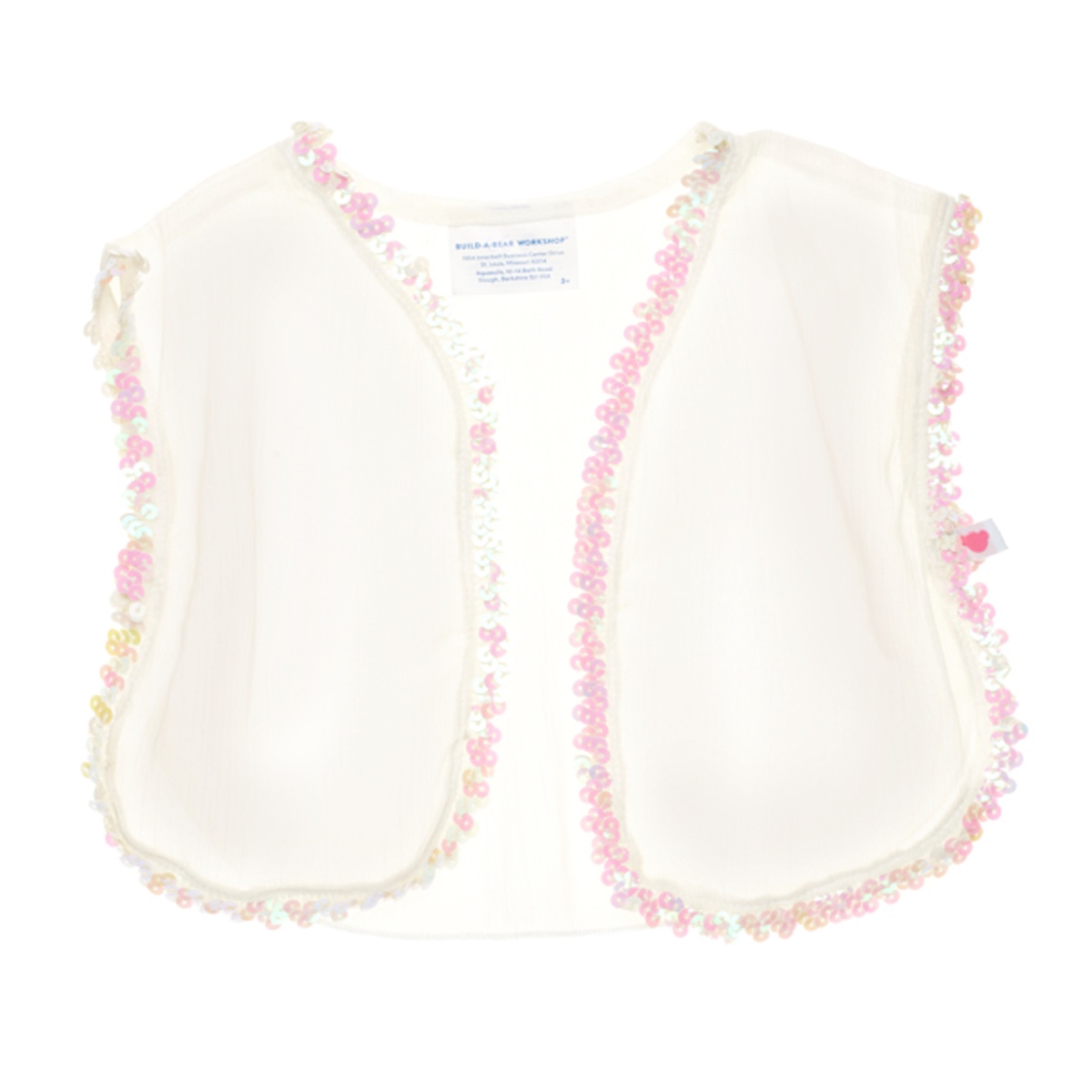 SALIDA DE BAÑO BUILD A BEAR BLANCA CLASICA PARA PELUCHE - 2