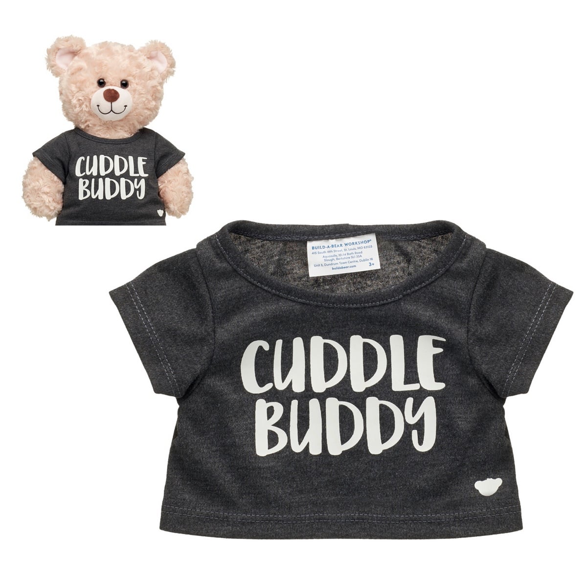 POLERA BUILD A BEAR GRIS CUDDLE BUDDY PARA PELUCHE - 1