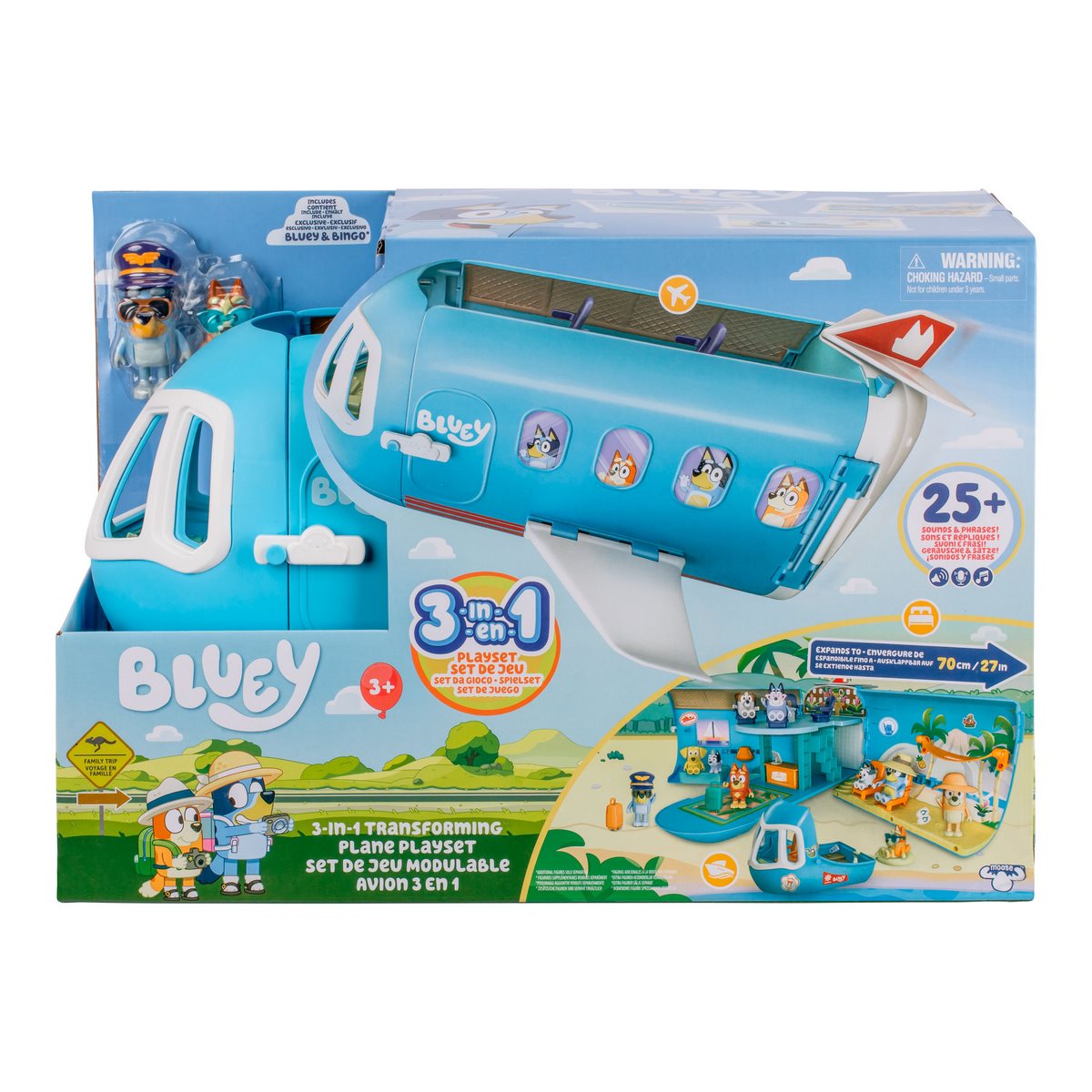 AVION TRANSFORMADOR BLUEY 3 EN 1 15 PIEZAS JUEGO - 3