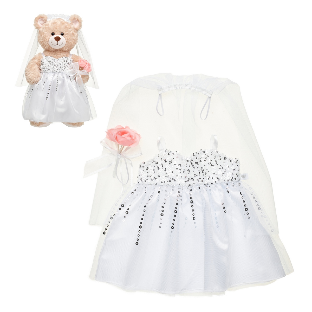 VESTIDO NOVIA BUILD A BEAR COLECCION ESPECIAL - 1
