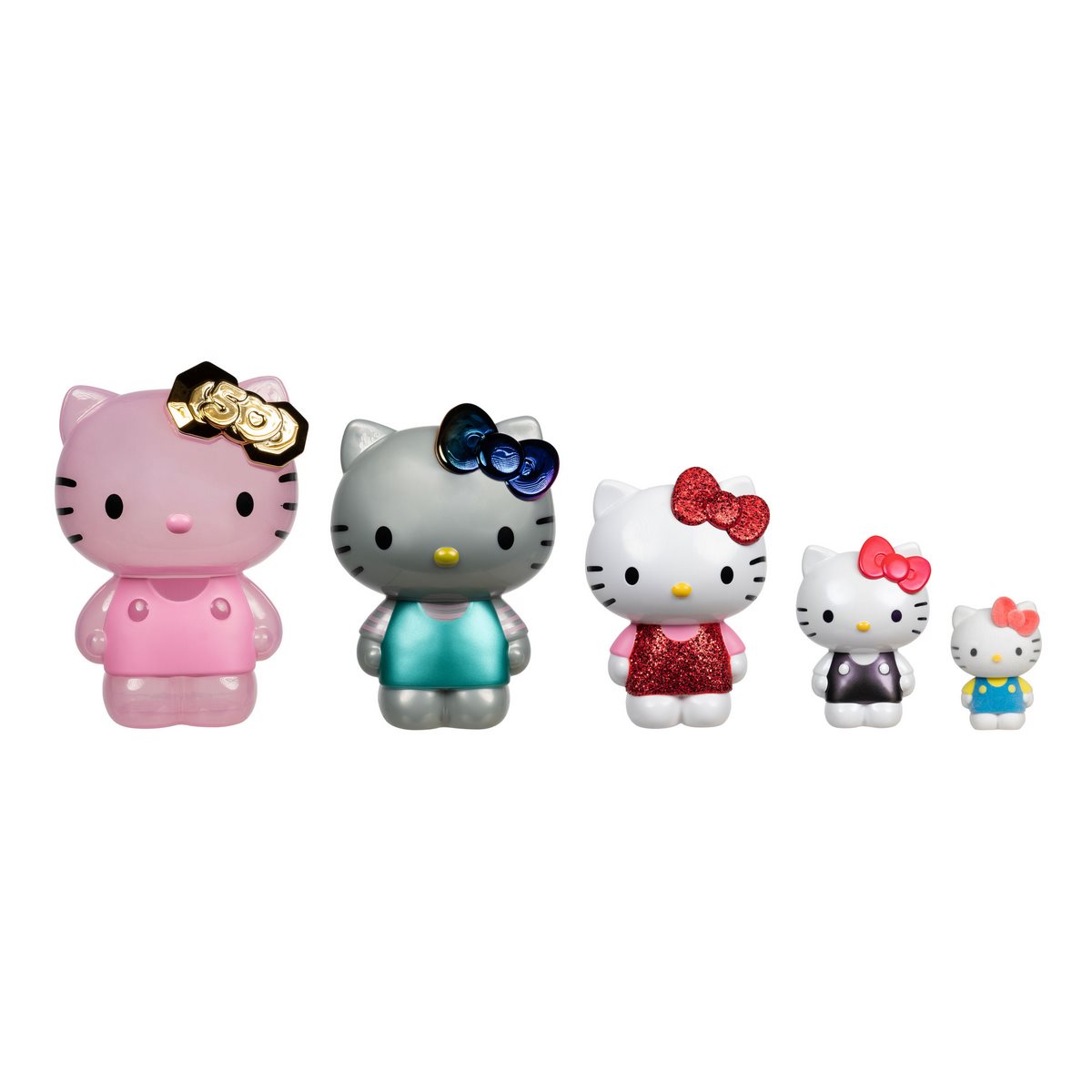 FIGURAS DE ACCION HELLO KITTY 50 ANIVERSARIO 5 PIEZAS - 1