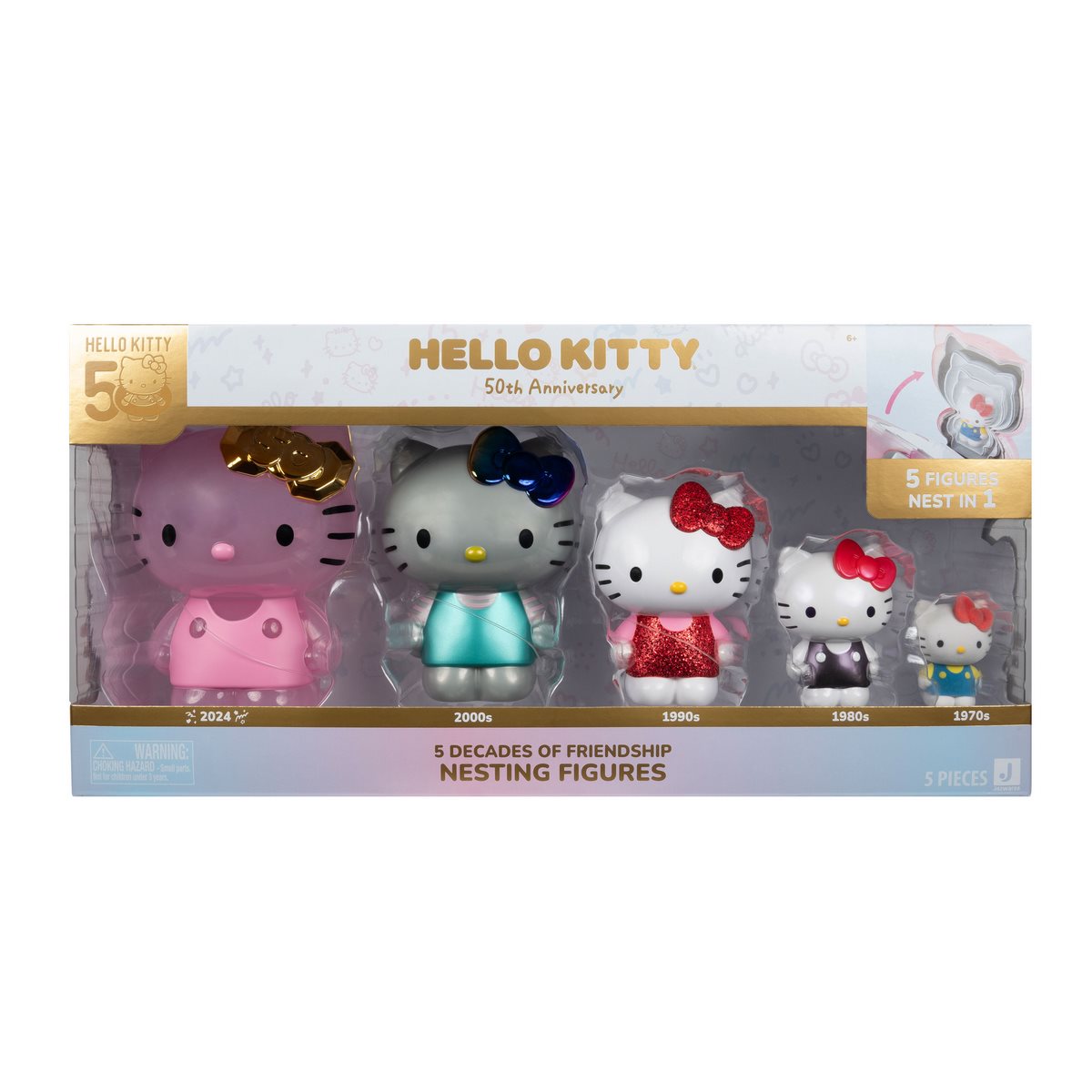 FIGURAS DE ACCION HELLO KITTY 50 ANIVERSARIO 5 PIEZAS - 3