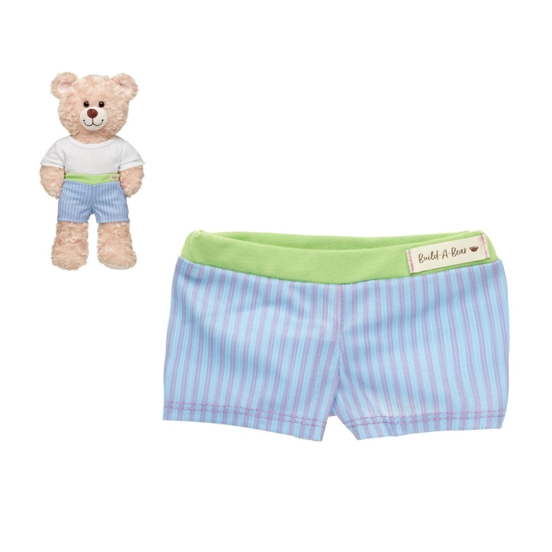 PANTALONES CORTOS PELUCHE BUILD A BEAR CINTURON VERDE - 1