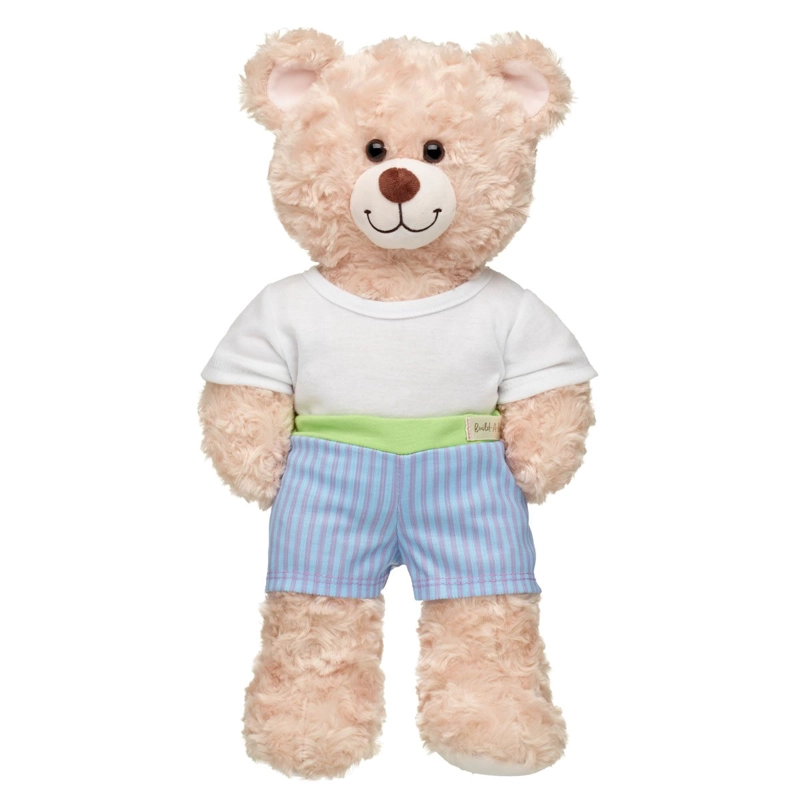PANTALONES CORTOS PELUCHE BUILD A BEAR CINTURON VERDE - 3