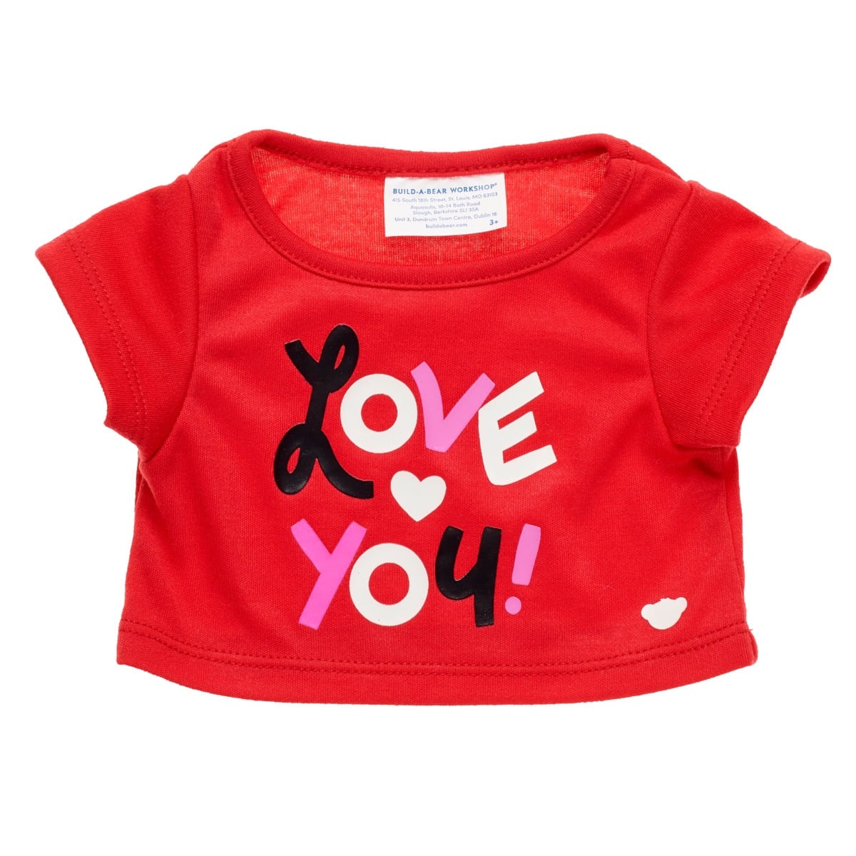 POLERA BUILD A BEAR NEGRA LOVE YOU PARA AMIGOS PELUDOS - 1