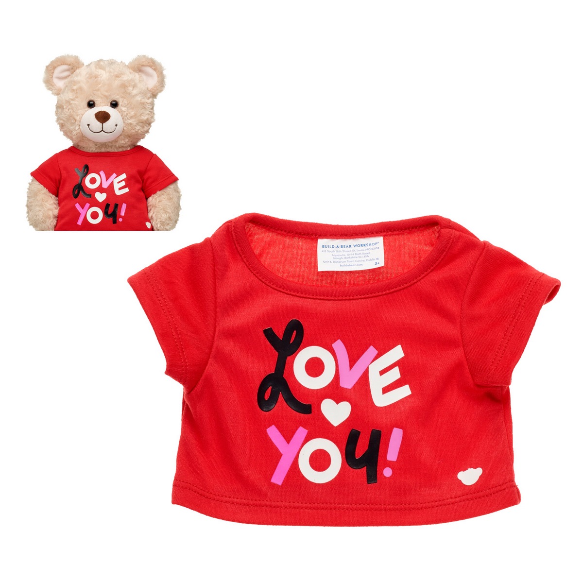 POLERA BUILD A BEAR NEGRA LOVE YOU PARA AMIGOS PELUDOS - 2