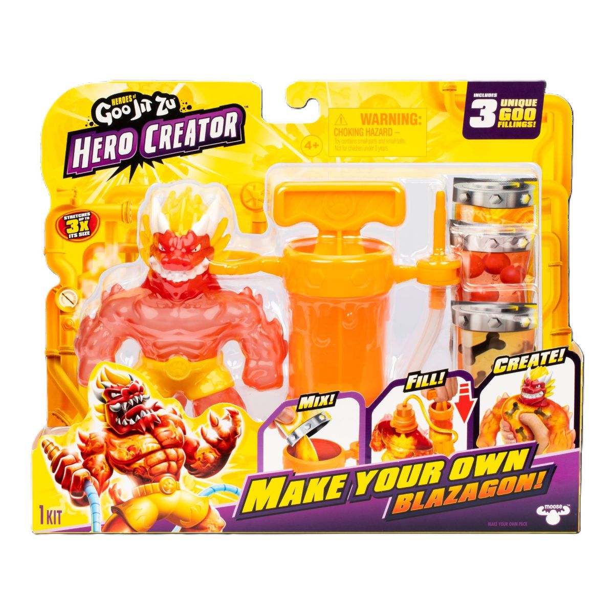 FIGURA HEROES OF GOO JIT ZU BLAZAGON - SET CREADOR HEROE - 3
