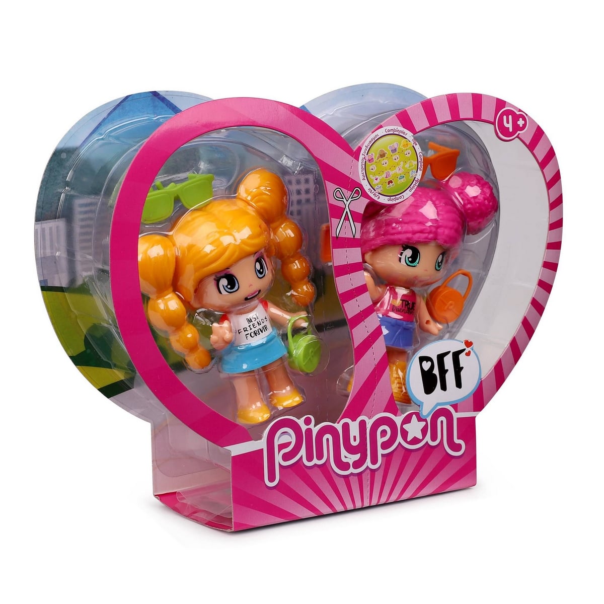 MUÑECAS PINYPON PACK 2 MEJORES AMIGAS CABELLO AMARILLO Y - 4