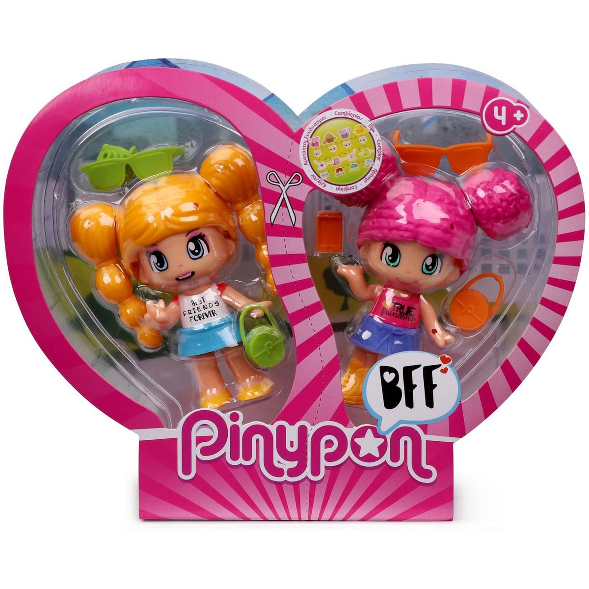 MUÑECAS PINYPON PACK 2 MEJORES AMIGAS CABELLO AMARILLO Y - 5