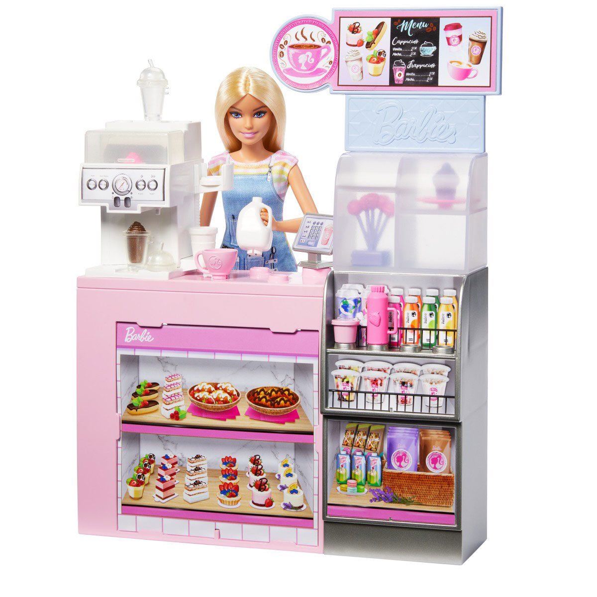 MUÑECA BARBIE SET DIVERSION EN LA CAFETERIA 12 PIEZAS - 2