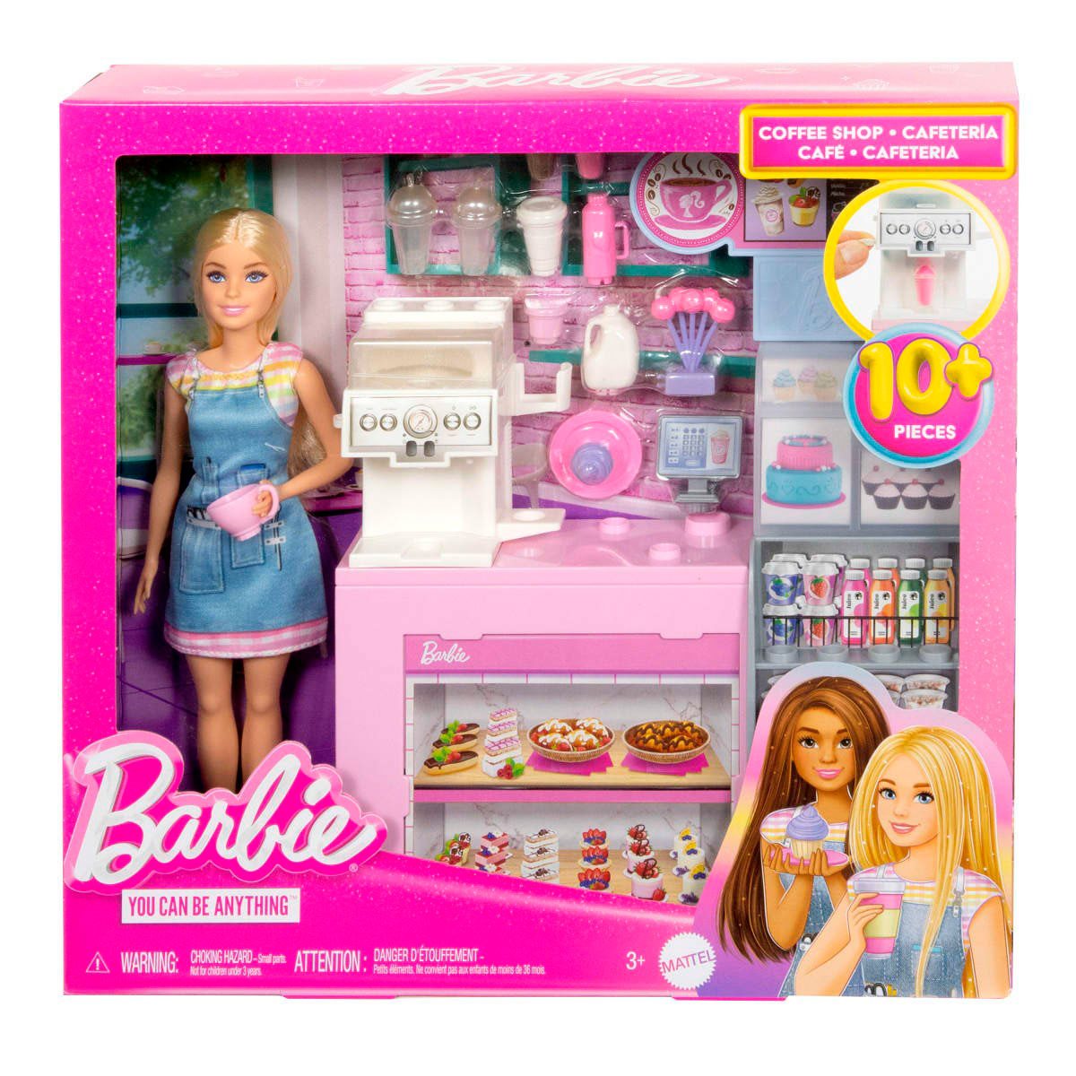 MUÑECA BARBIE SET DIVERSION EN LA CAFETERIA 12 PIEZAS - 5