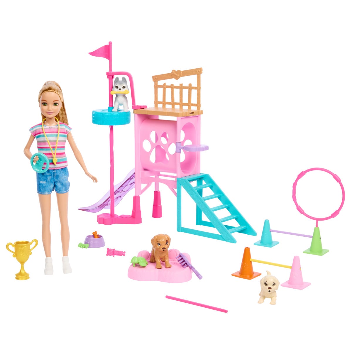 MUÑECA BARBIE SET JUEGO STACIE 20 PIEZAS CACHORRITOS - 2