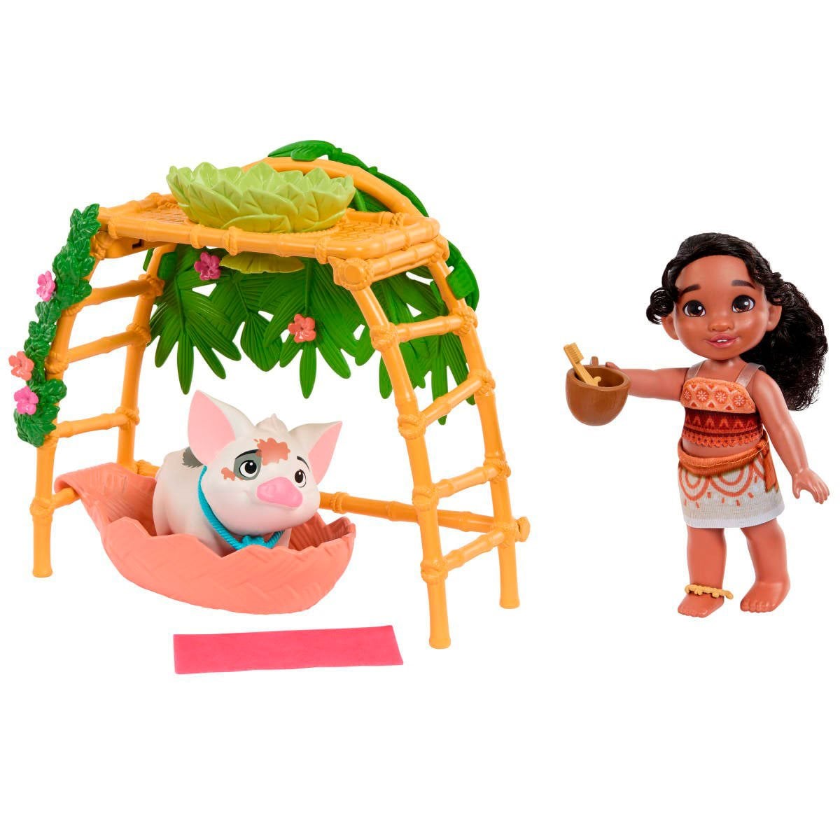 SET DE JUEGO MUÑECA MOANA CON ACCESORIOS PUA Y BAÑERA - 1