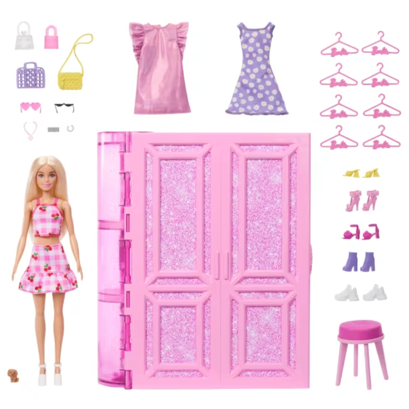 BARBIE SET CLOSET DE LOS SUEÑOS CON ACCESORIOS Y MUÑECA - 1