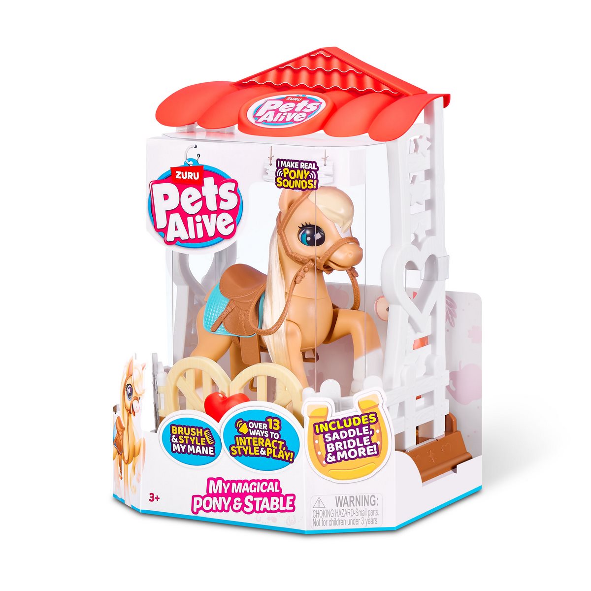 PELUCHE PONY MAGICO PETS ALIVE CON ESTABLO Y ACCESORIOS - 2