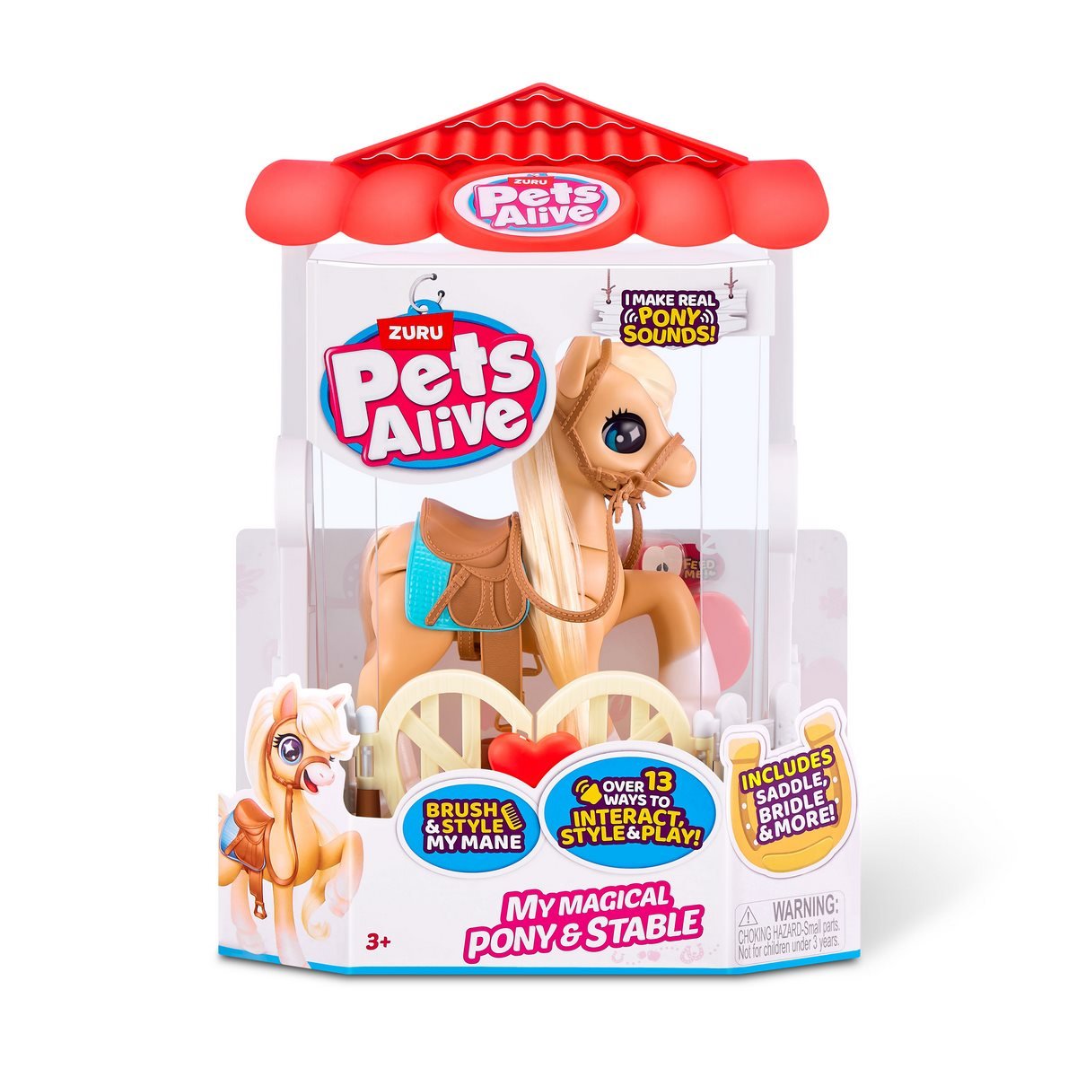 PELUCHE PONY MAGICO PETS ALIVE CON ESTABLO Y ACCESORIOS - 3
