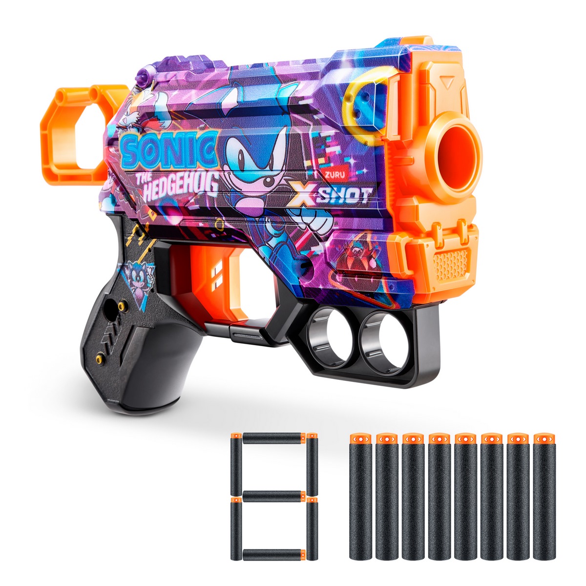 LANZADOR DE DARDOS X SHOT SKIN MENACE 8 DARDOS ESPUMA - 4