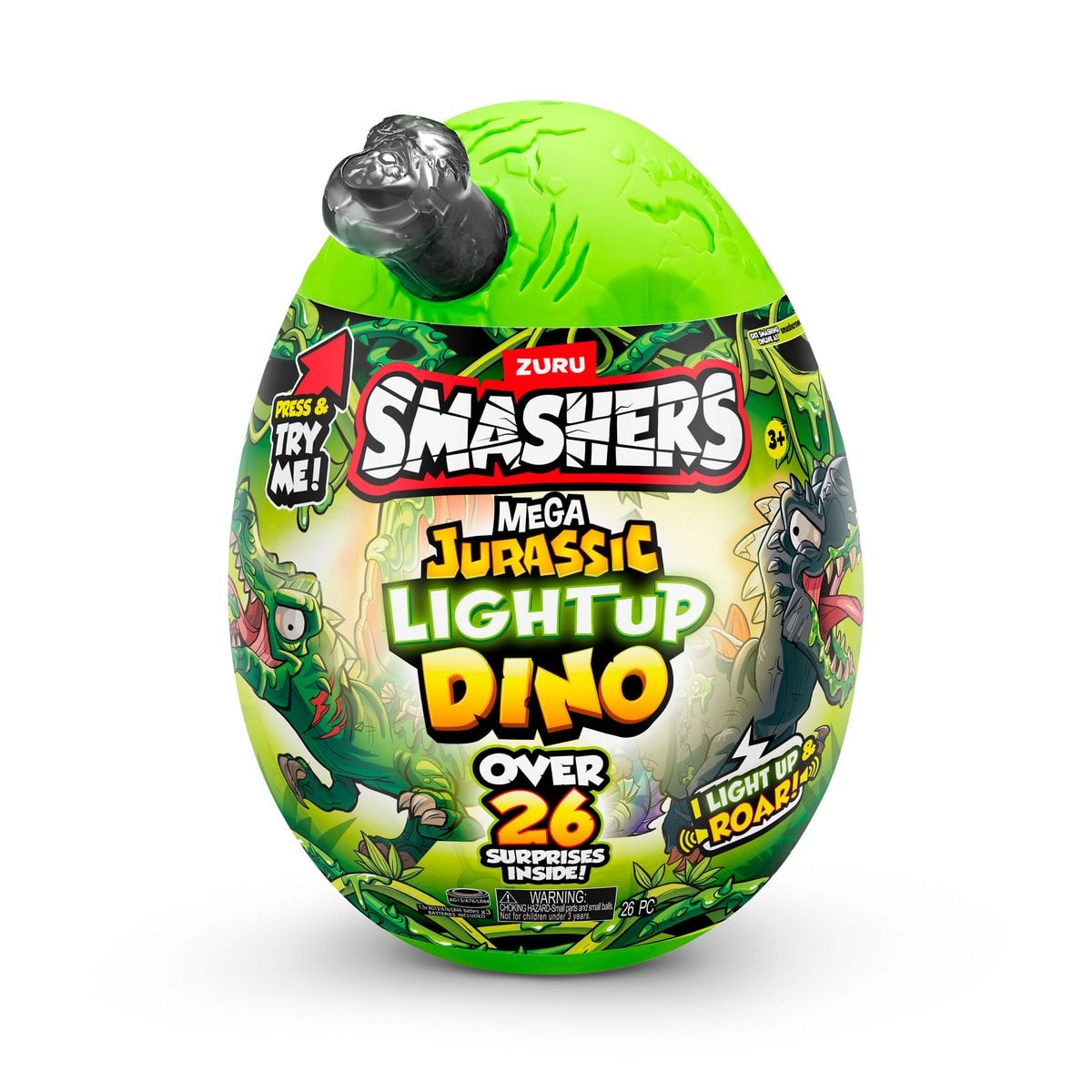 FIGURAS SMASHERS MEGA HUEVO COLECCION DINOSAURIOS LUMINOSOS - 4