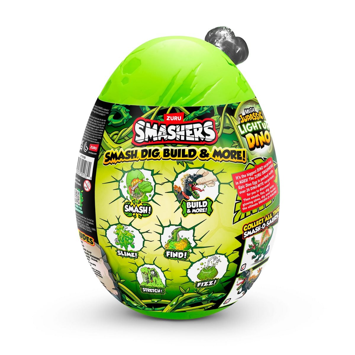 FIGURAS SMASHERS MEGA HUEVO COLECCION DINOSAURIOS LUMINOSOS - 5