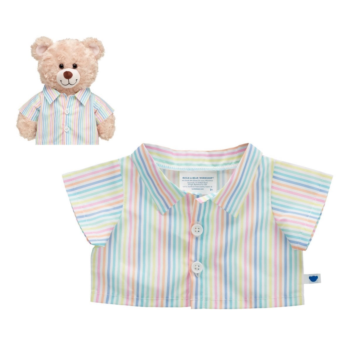 CAMISA BUILD A BEAR LINEAS PASTEL CLASICA PARA PELUCHE - 1