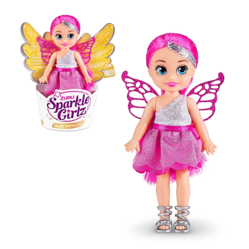 MUÑECA 12 CMS HADA SPARKLE GIRLZ DE ZURU - FUCCIA - 1