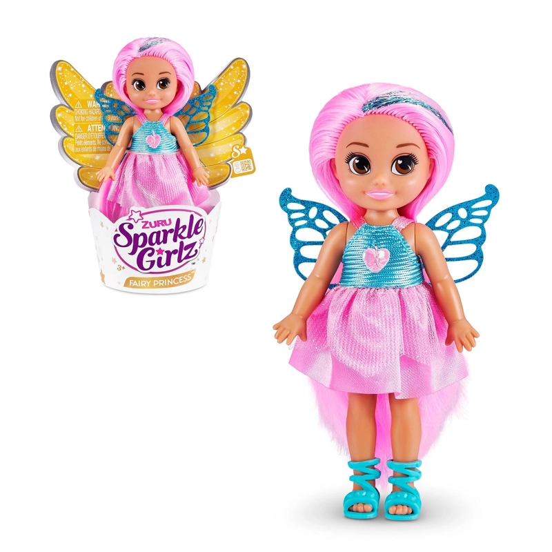 MUÑECA 12 CMS HADA SPARKLE GIRLZ DE ZURU - ROSADA - 1