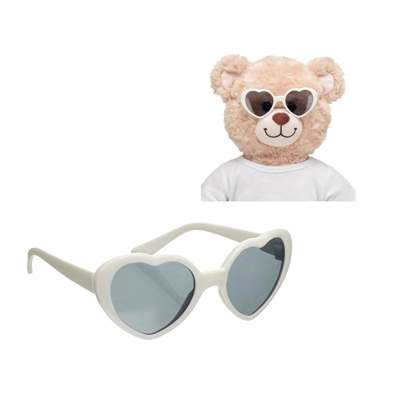ANTEOJOS BUILD A BEAR CORAZONES BLANCOS ACCESORIOS PELUCHE - 1