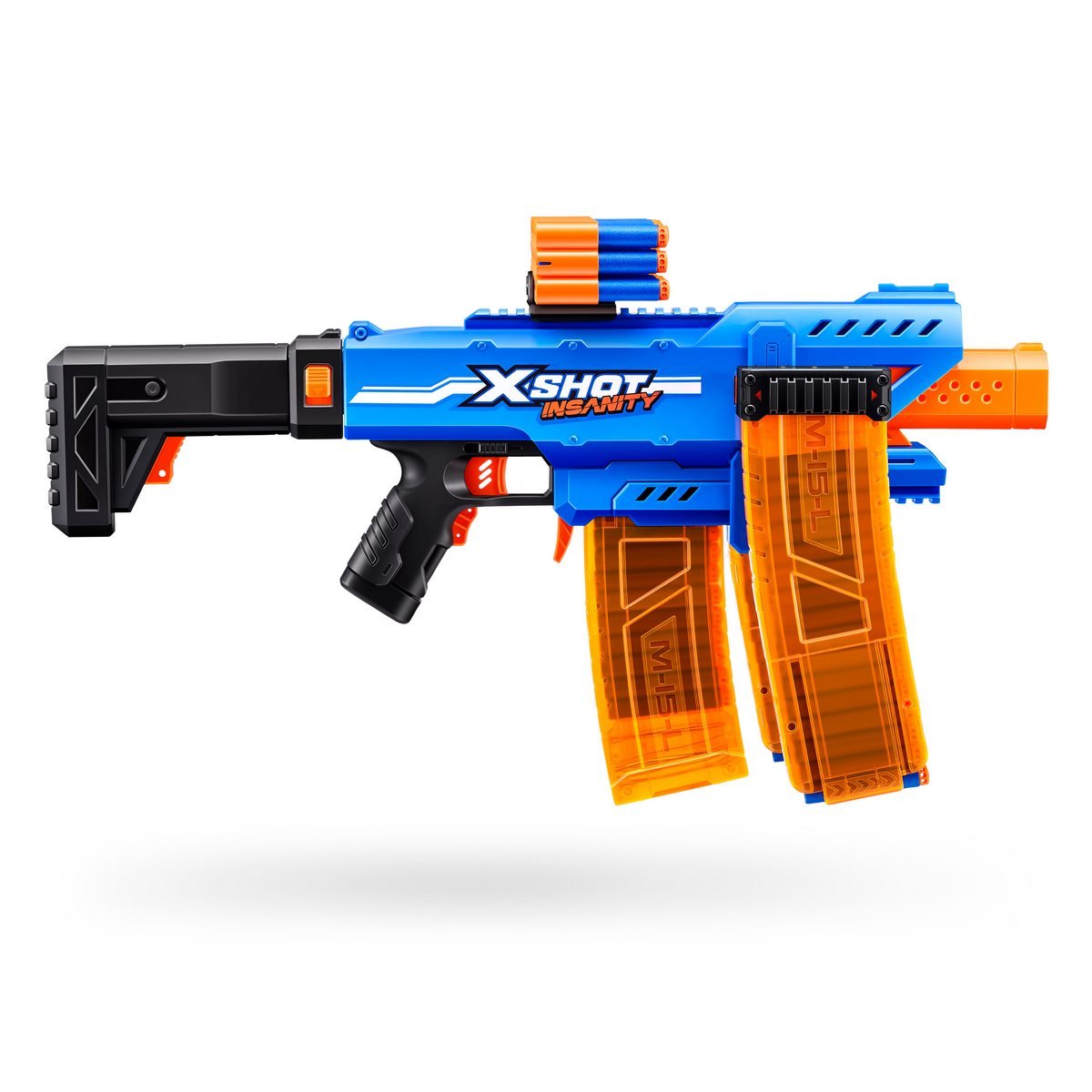 LANZADOR DE DARDOS X SHOT INSANITY CLIP BLASTER 72 DARDOS - 1