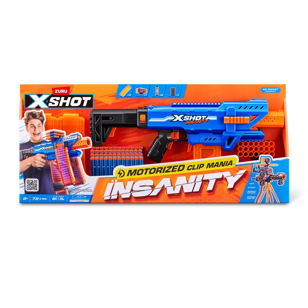 LANZADOR DE DARDOS X SHOT INSANITY CLIP BLASTER 72 DARDOS - 5