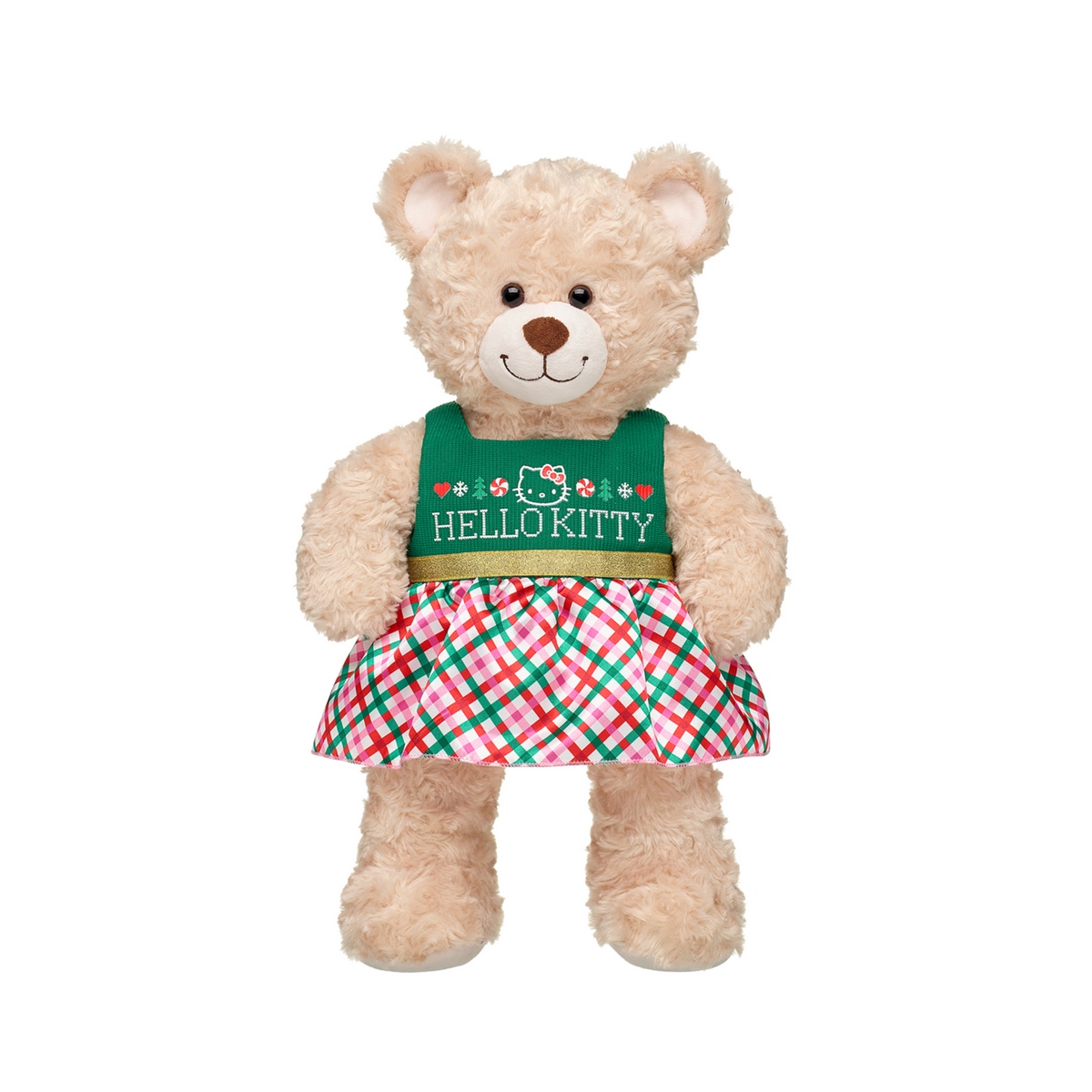 VESTIDO HELLO KITTY BUILD A BEAR A CUADROS FESTIVO - 3