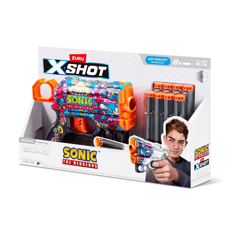 LANZA DARDOS SKIN MENACE SONIC 8 DARDOS X-SHOT – ROBOTNIK - 2
