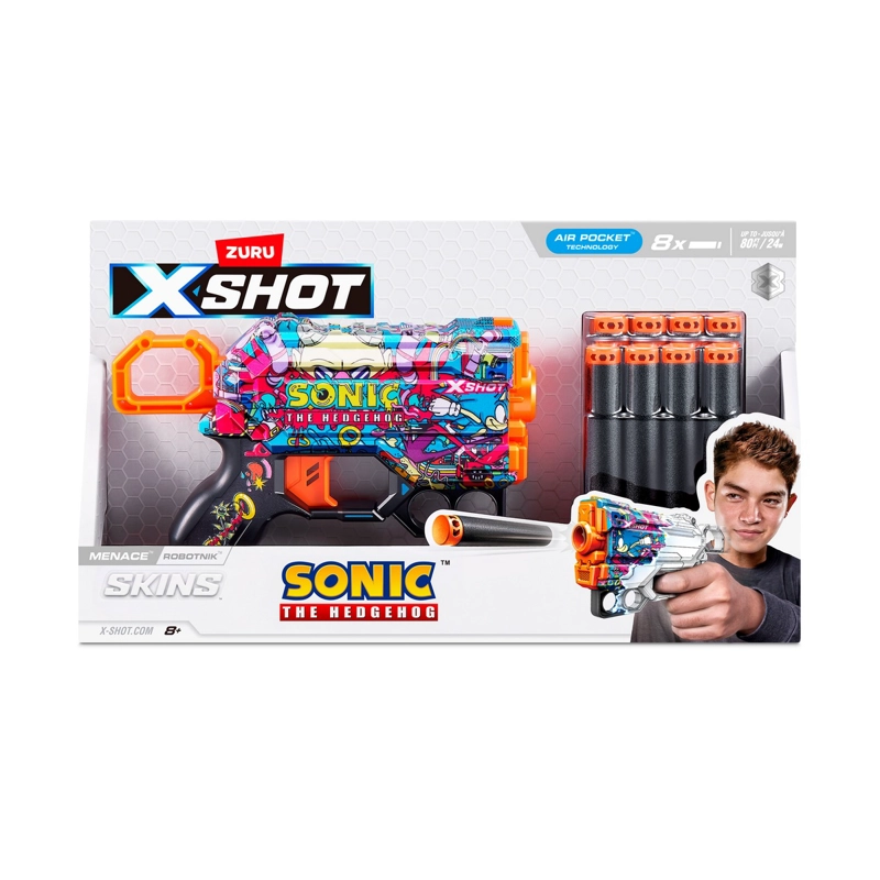 LANZA DARDOS SKIN MENACE SONIC 8 DARDOS X-SHOT – ROBOTNIK - 3
