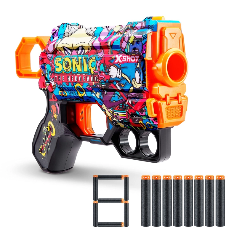 LANZA DARDOS SKIN MENACE SONIC 8 DARDOS X-SHOT – ROBOTNIK - 5