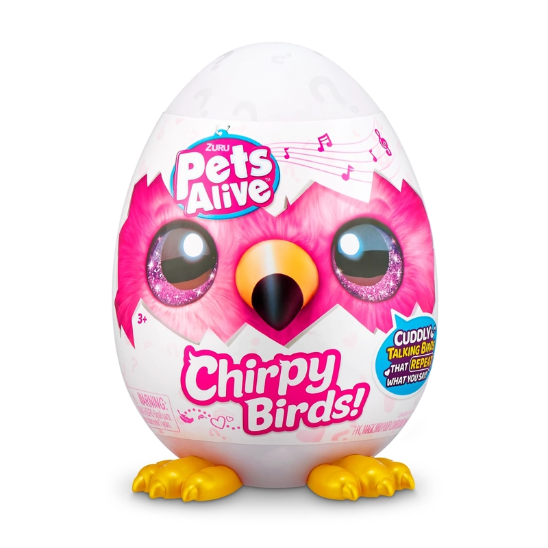 PELUCHE PETS ALIVE COLECCION CHIRPY BIRDS HUEVO SORPRESA - 1