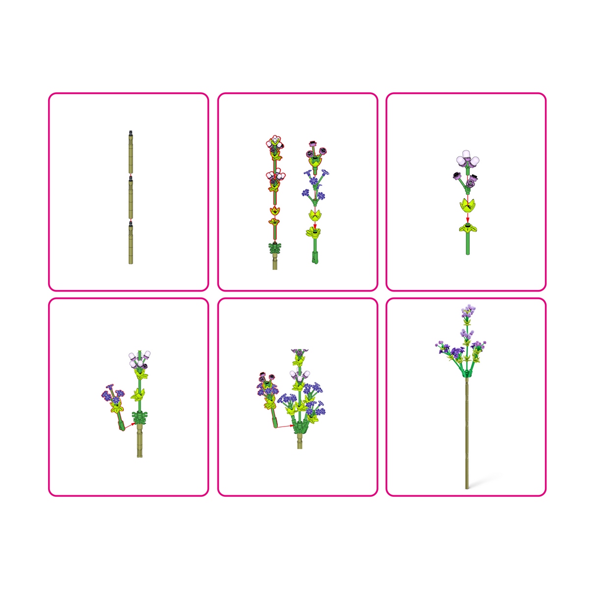 BLOQUES MAX 247 PIEZAS ROSAS PARA CONSTRUCCION - 2