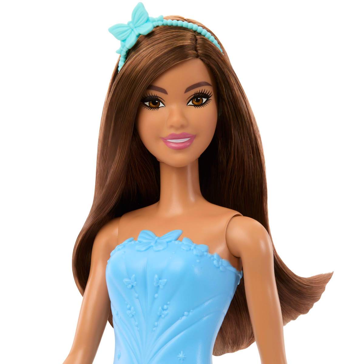 MUÑECA BARBIE ROYAL REFRESH VESTIDO CELESTE Y ACCESORIOS - 2