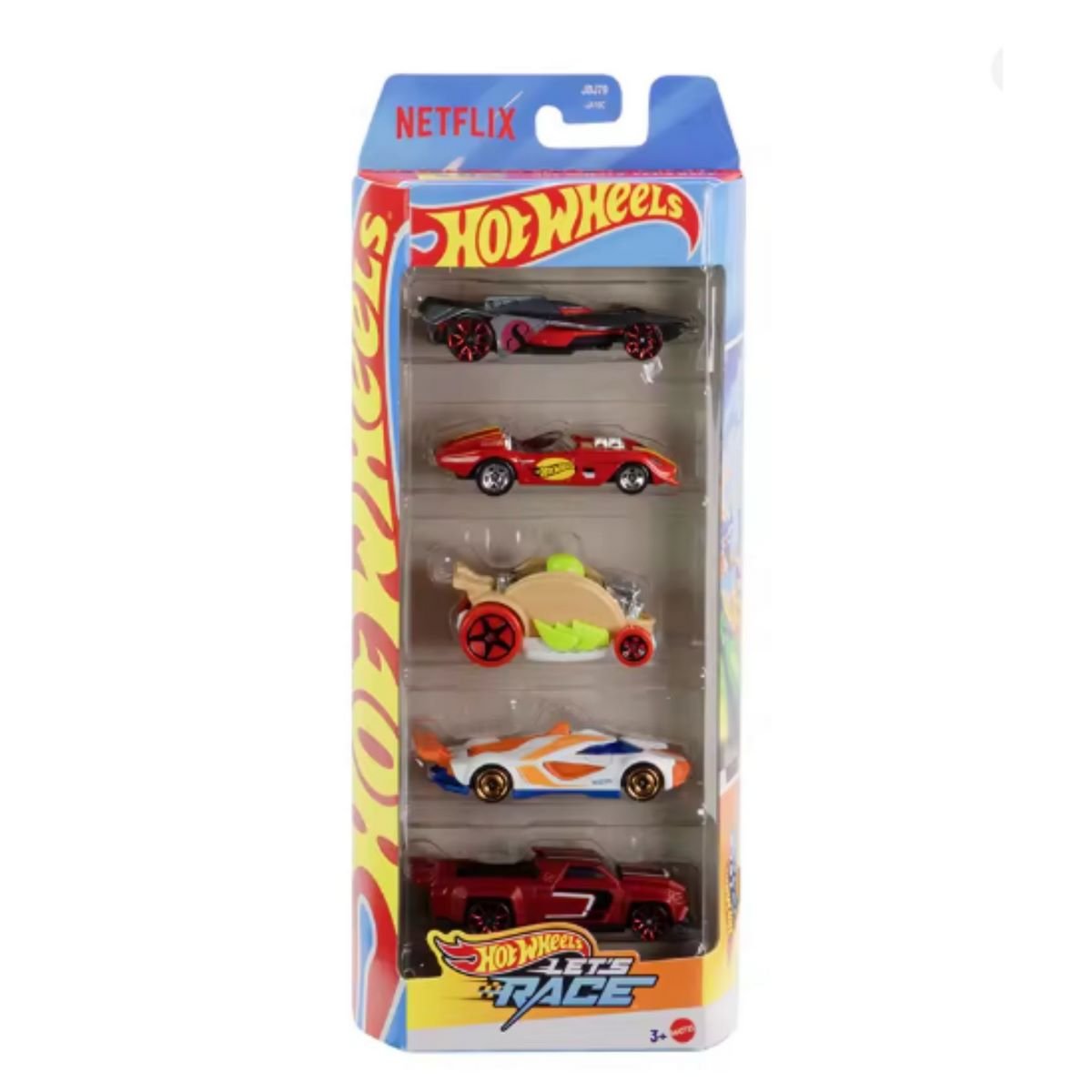 VEHICULOS HOT WHEELS PACK 5 AUTOS BASICOS - HW LET'S RACE - 2