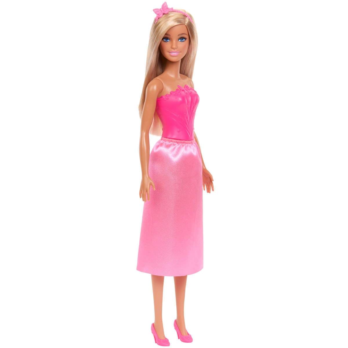 MUÑECA BARBIE ROYAL REFRESH VESTIDO ROSA Y ACCESORIOS - 1