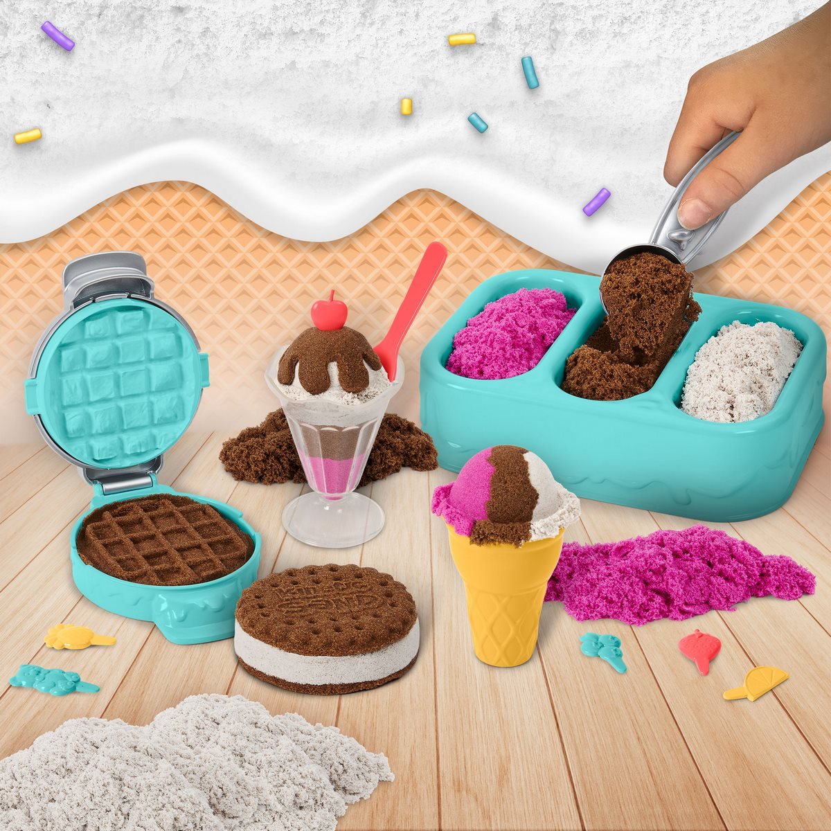 ESTACION DE HELADOS KINETIC SAND - 454 G DE ARENA CON AROMA - 4