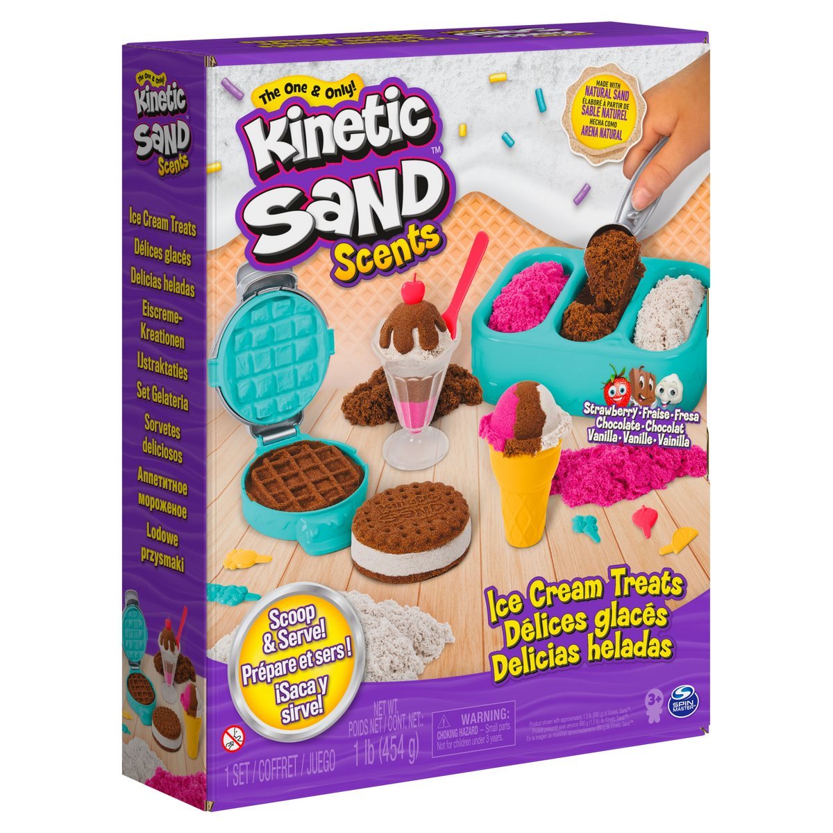 ESTACION DE HELADOS KINETIC SAND - 454 G DE ARENA CON AROMA - 5