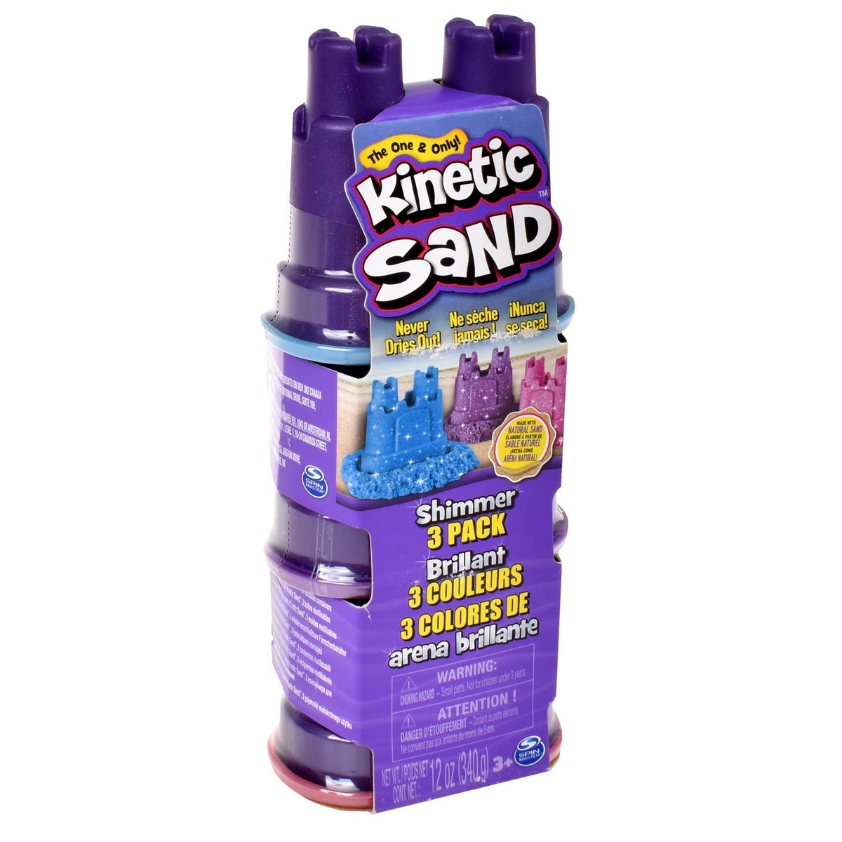 PACK 3 MINI CASTILLOS CON 120 GRAMOS DE ARENA KINETIC SAND - 2