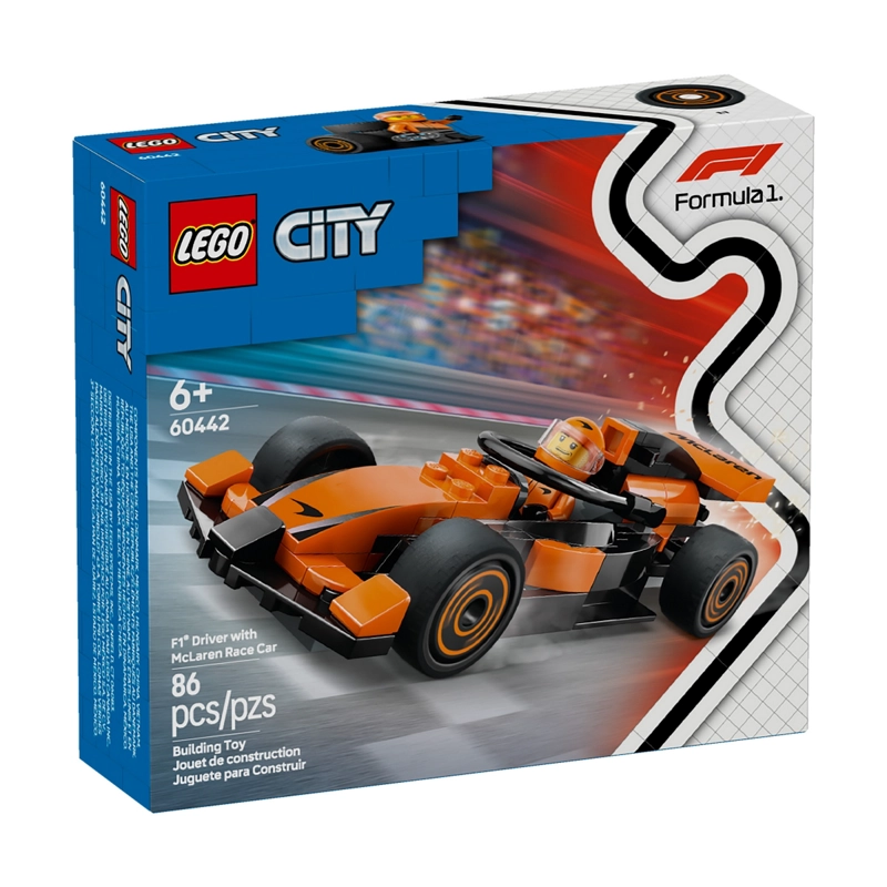 BLOQUES LEGO CITY PILOTO F1 CON AUTO MCLAREN 86 PIEZAS - 2