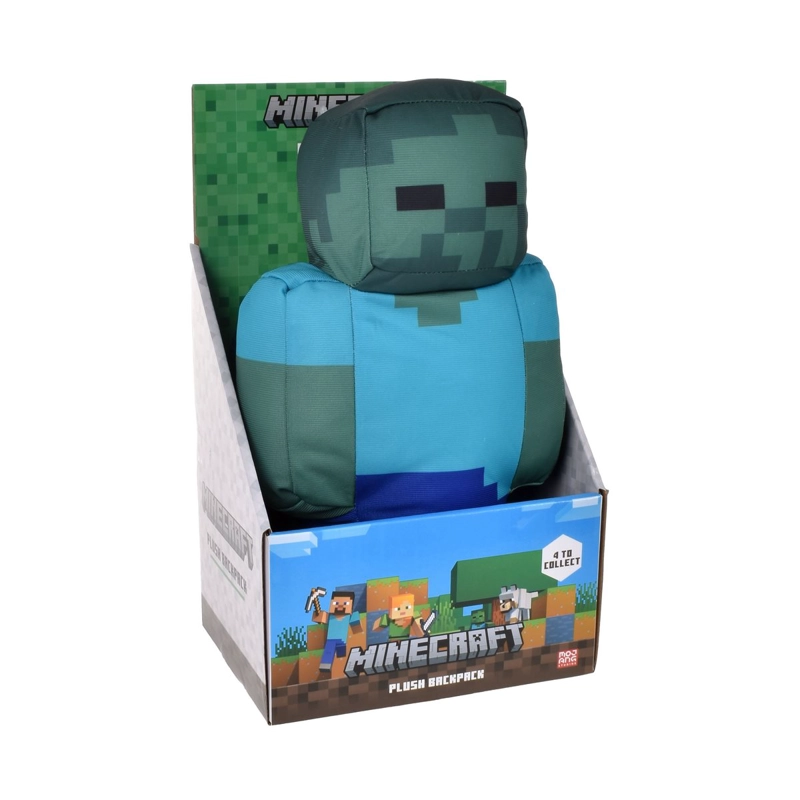 MOCHILA PELUCHE MINECRAFT ZOMBIE 30 CM - 2