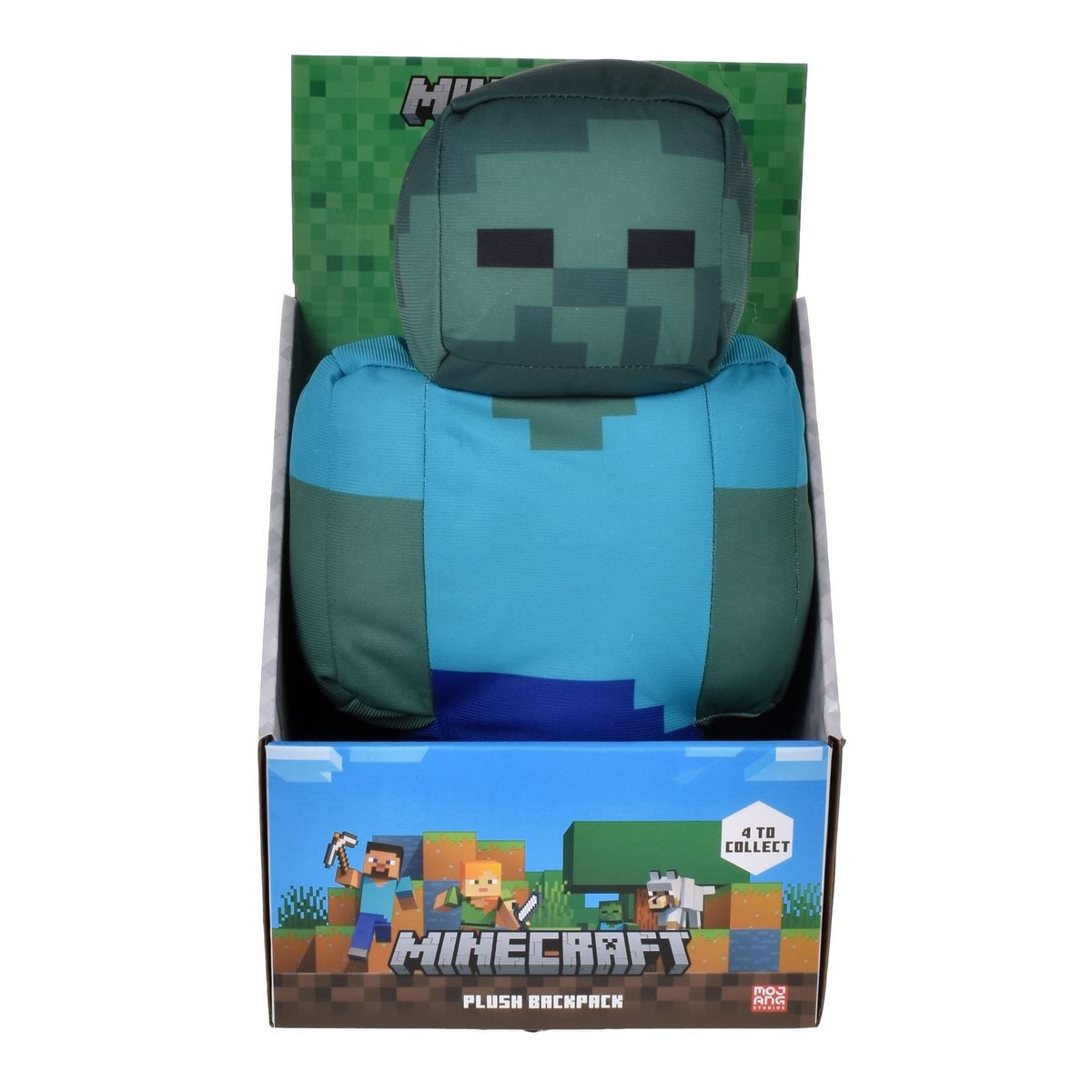 MOCHILA PELUCHE MINECRAFT ZOMBIE 30 CM - 3