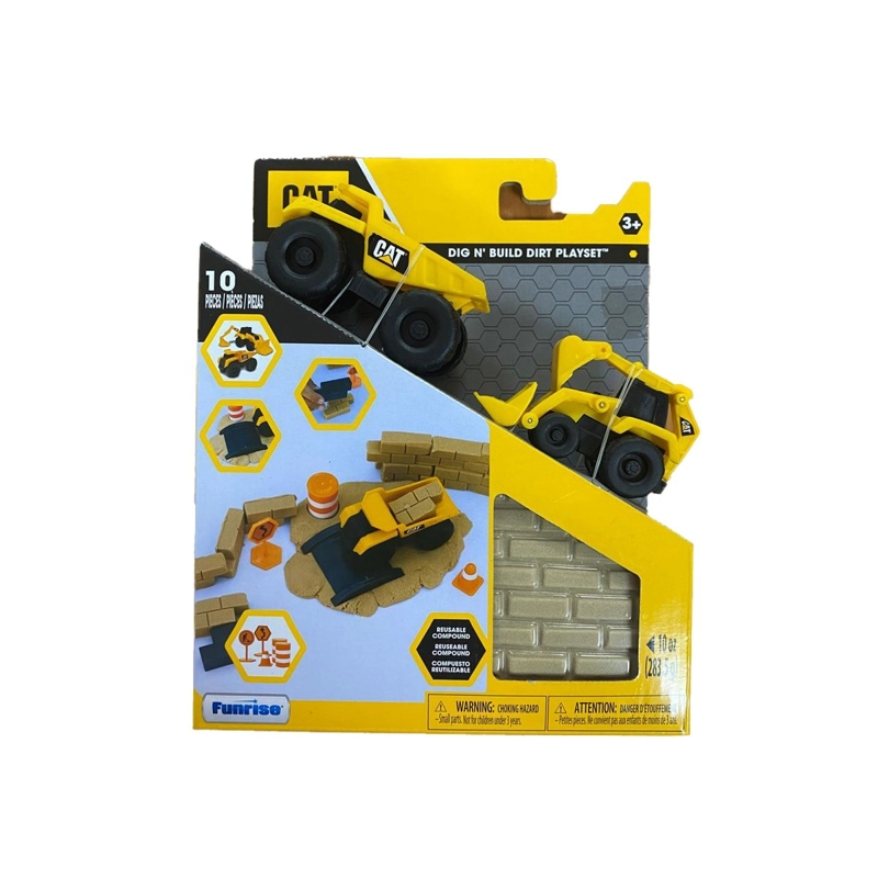 SET DE CONSTRUCCION CAT VEHICULOS Y TIERRA MOLDEABLE - 1