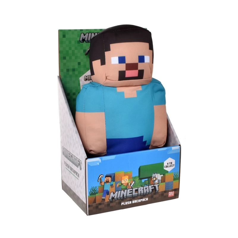MOCHILA PELUCHE MINECRAFT 30 CM DISEÑO STEVE - 2
