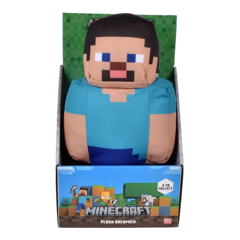 MOCHILA PELUCHE MINECRAFT 30 CM DISEÑO STEVE - 3