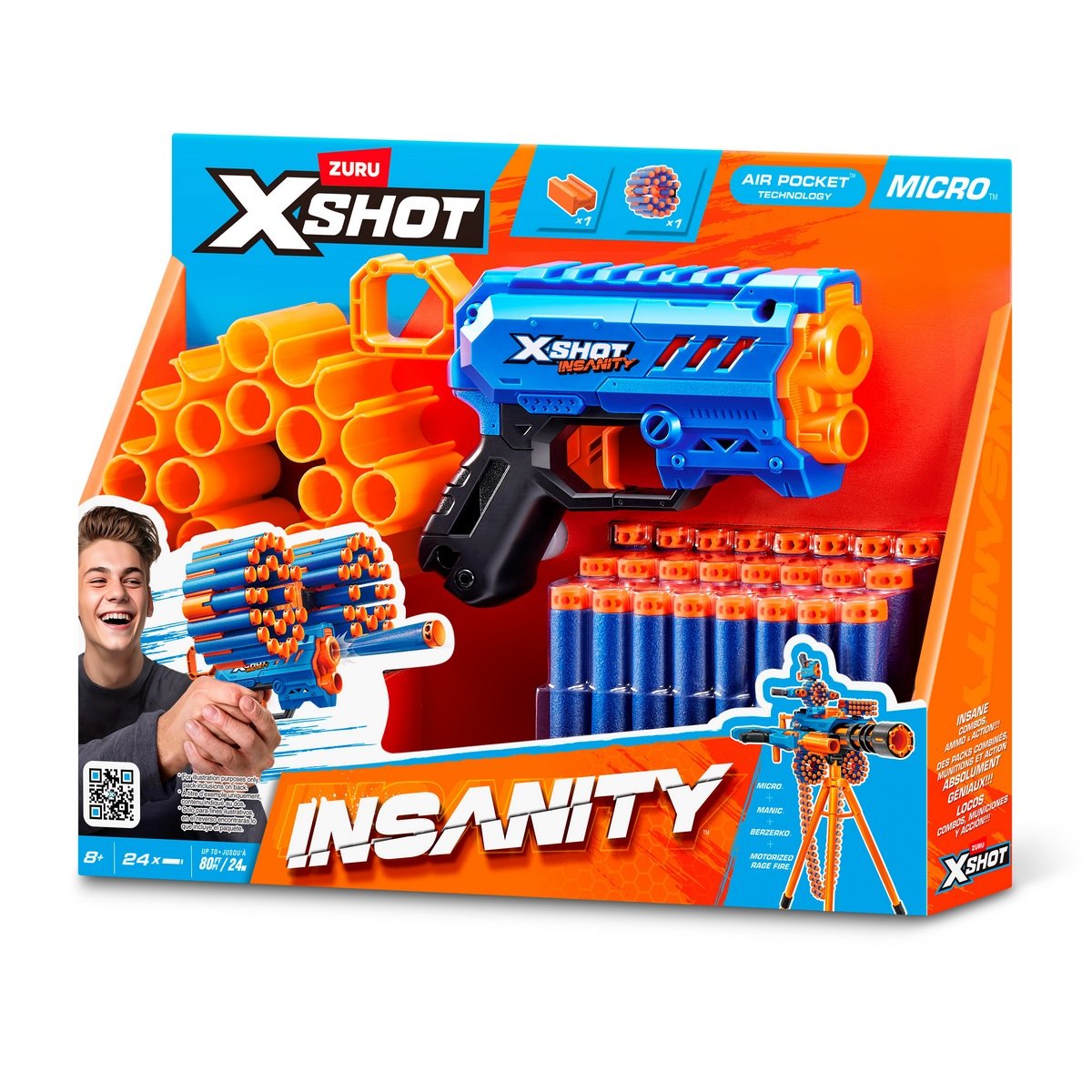 LANZADOR DE DARDOS X SHOT INSANITY MICRO BLASTER 24 DARDOS - 2